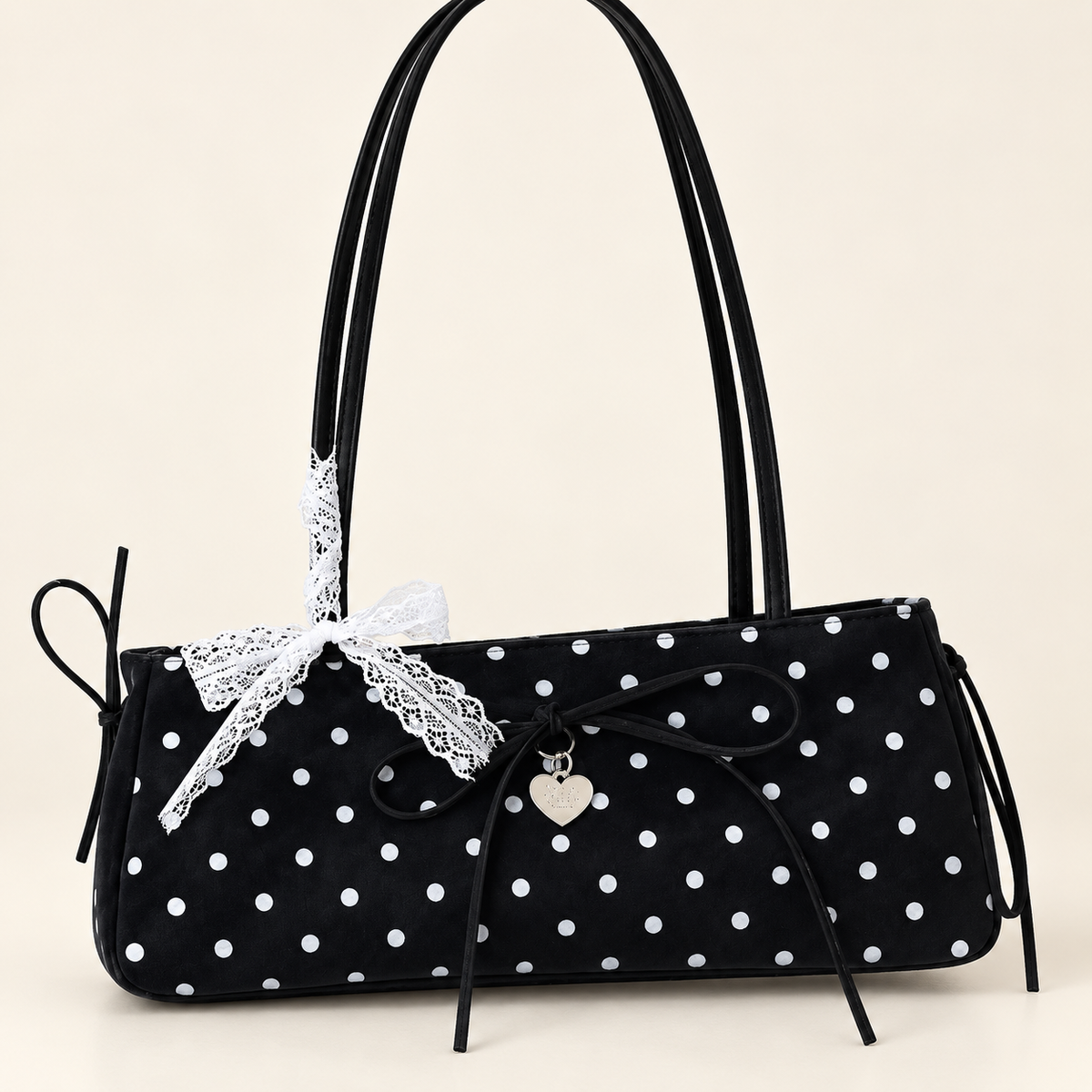 Bellavie Bow Square Shoulder Bag — Black 2