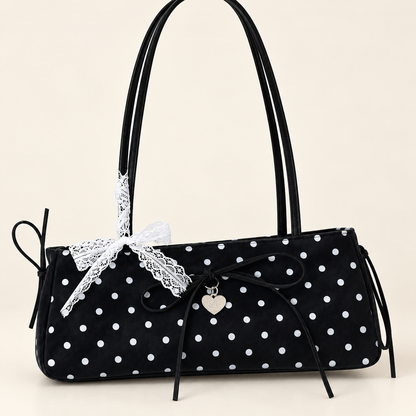 Bellavie Bow Square Shoulder Bag — Black 2