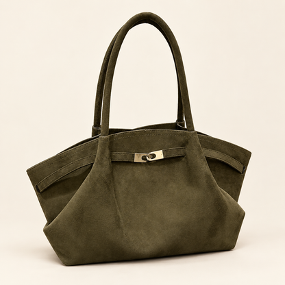 Mirevane Flower Detail Shoulder Tote — Green 2