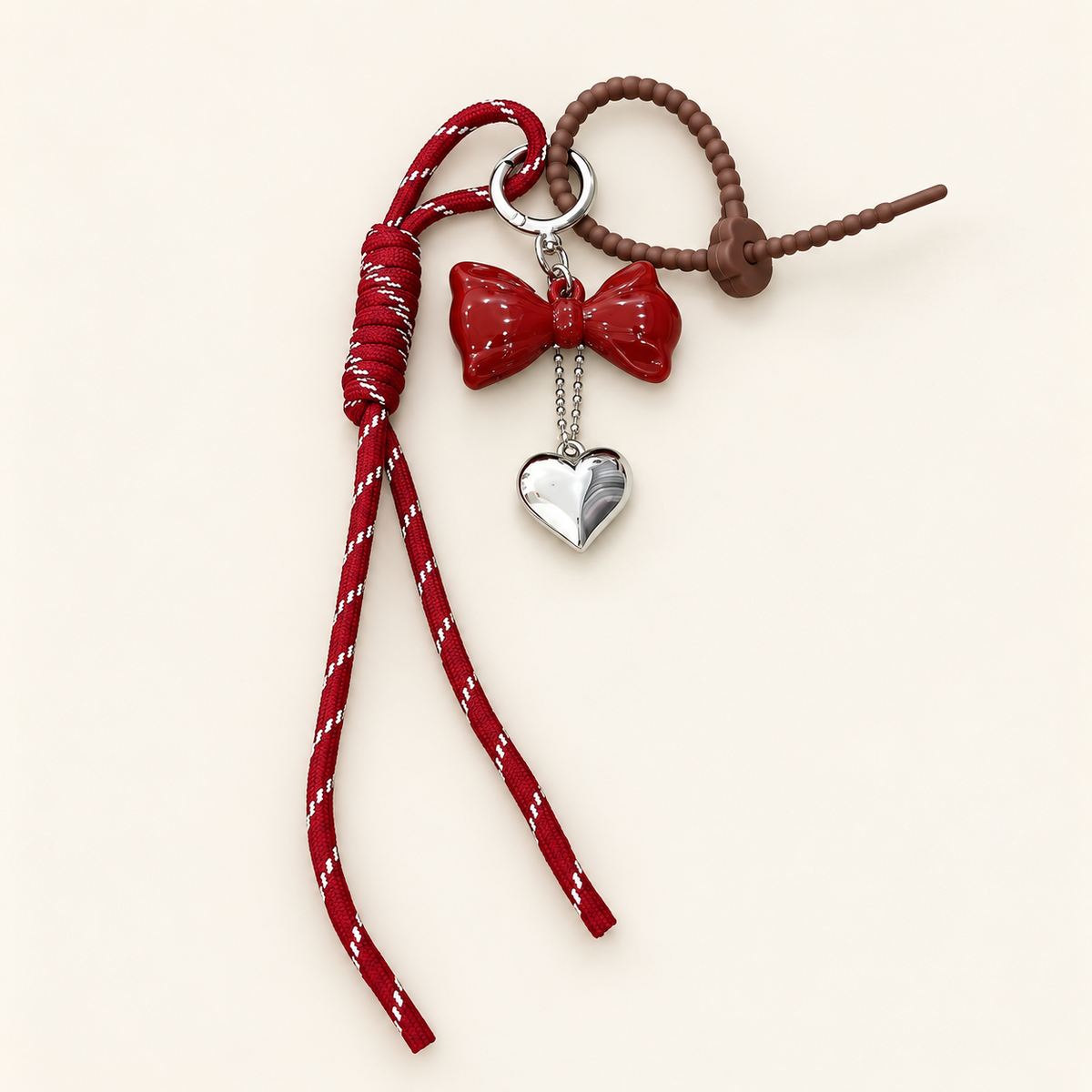 ChocoAmour Heart Bag Charm — Tie