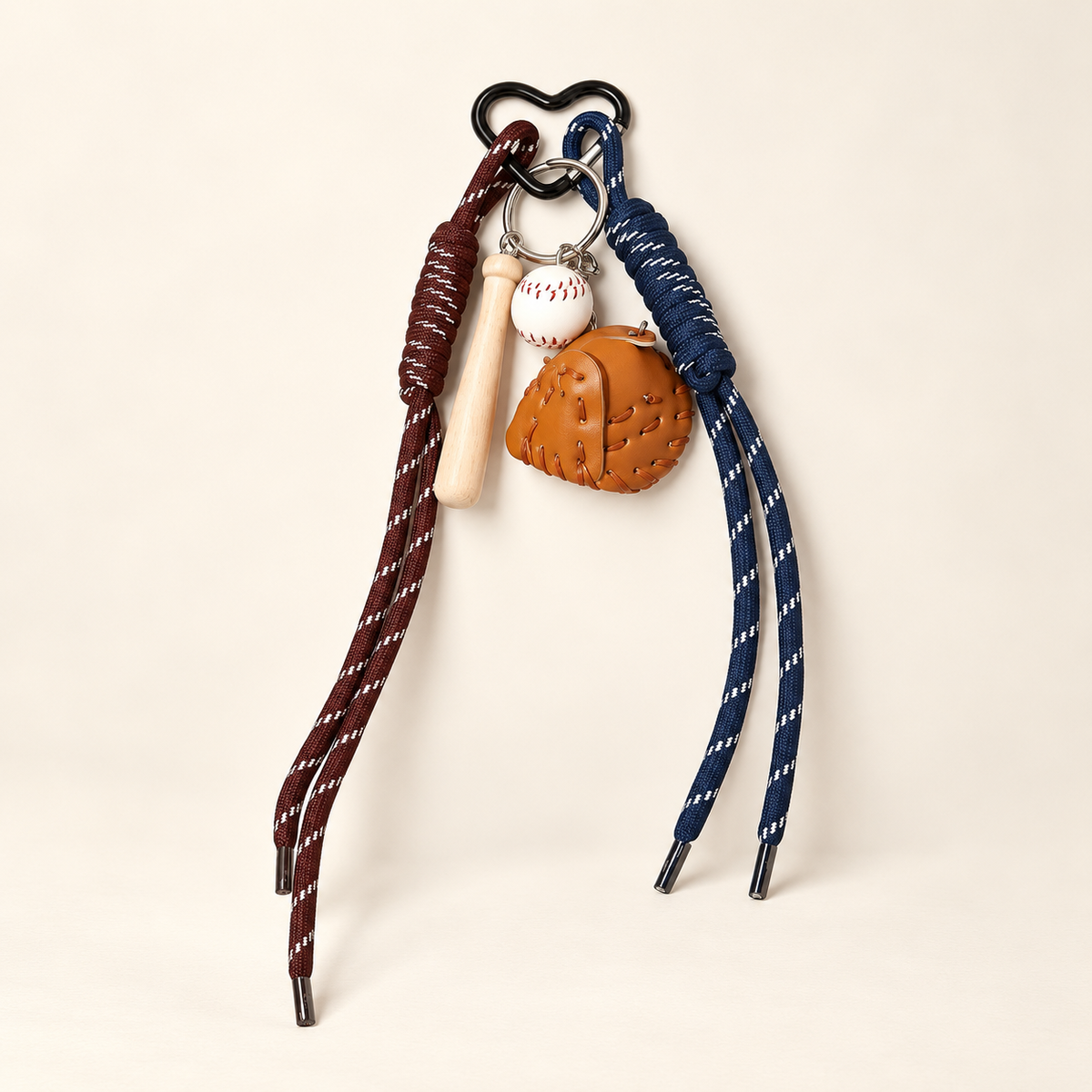 KnotPop Multi-Charm Woven Rope Keychain — A