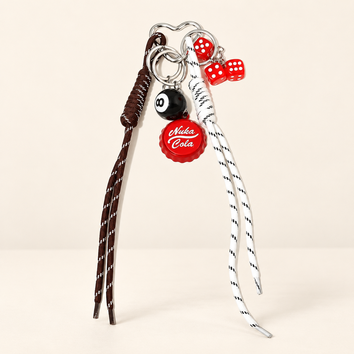 KnotPop Multi-Charm Woven Rope Keychain — F
