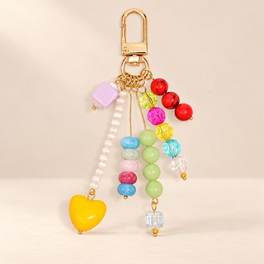 Candyloop Beaded Bag Charm — Saint & Rose studio photograph on warm ivory background