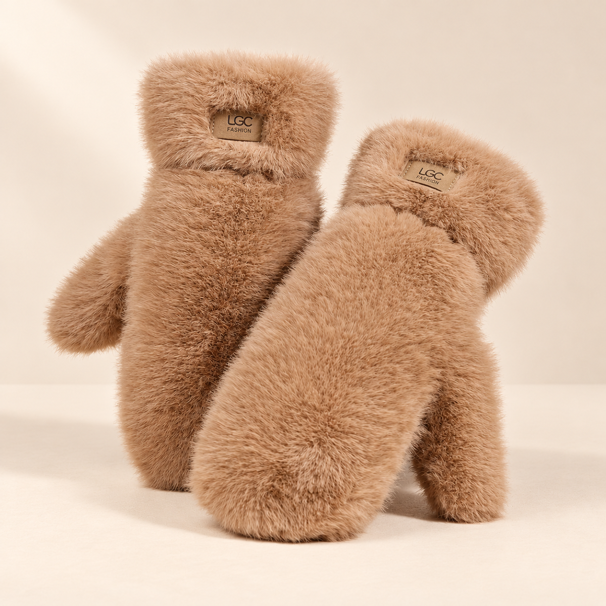 Velmira Faux Fur Winter Gloves — Saint & Rose studio photograph on warm ivory background