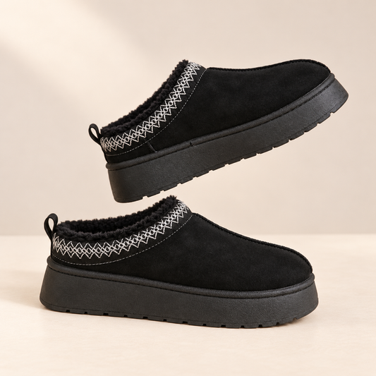 Velmora Fur-Lined Platform Snow Boots — Saint & Rose studio photograph on warm ivory background